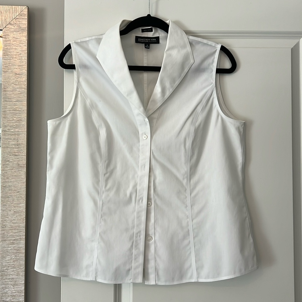 JONES NY WHITE TAILORED TANK